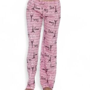Just love valentine effel tower  hearts  graphic 100% cotton  pajamas pants